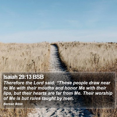 Isaiah 29:13 BSB Bible Verse Image