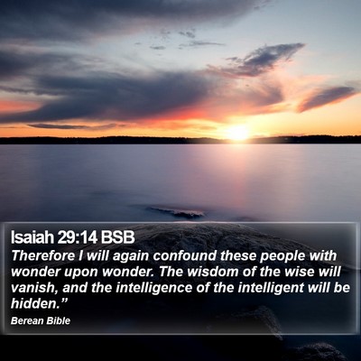 Isaiah 29:14 BSB Bible Verse Image