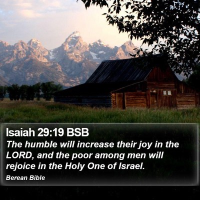 Isaiah 29:19 BSB Bible Verse Image