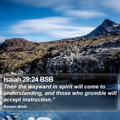 Isaiah 29:24 BSB Bible Verse Image