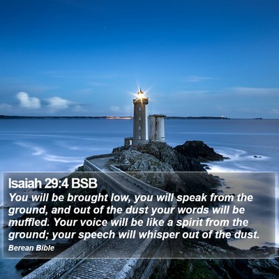 Isaiah 29:4 BSB Bible Verse Image