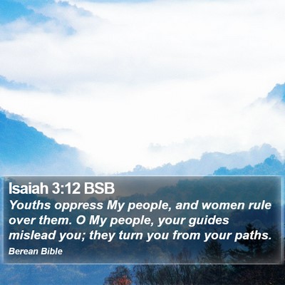 Isaiah 3:12 BSB Bible Verse Image