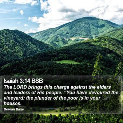 Isaiah 3:14 BSB Bible Verse Image
