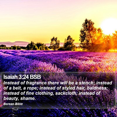 Isaiah 3:24 BSB Bible Verse Image