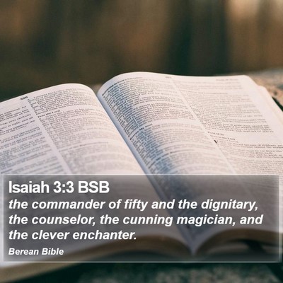 Isaiah 3:3 BSB Bible Verse Image