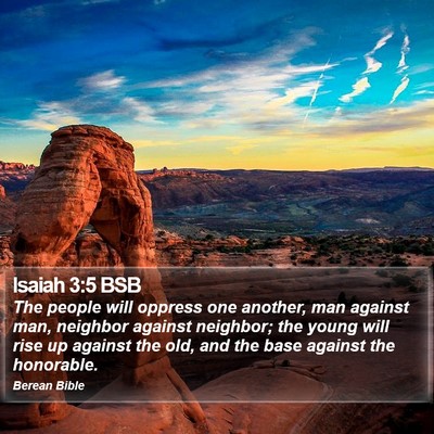 Isaiah 3:5 BSB Bible Verse Image