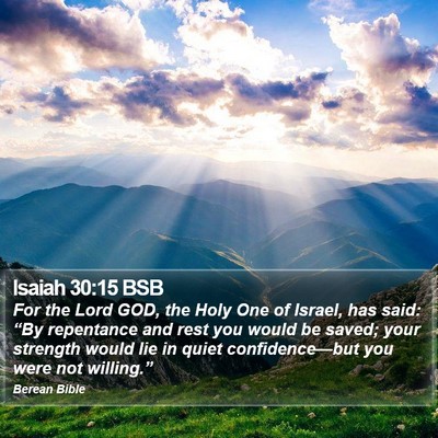 Isaiah 30:15 BSB Bible Verse Image