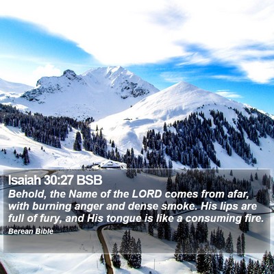 Isaiah 30:27 BSB Bible Verse Image