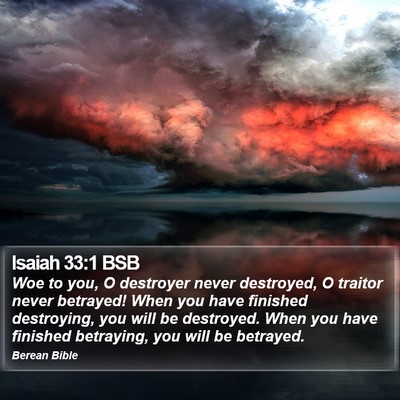 Isaiah 33:1 BSB Bible Verse Image