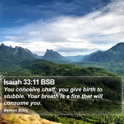 Isaiah 33:11 BSB Bible Verse Image