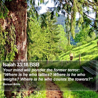 Isaiah 33:18 BSB Bible Verse Image