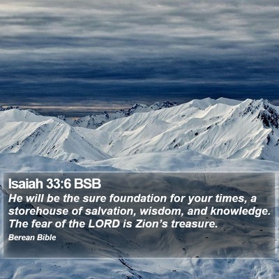 Isaiah 33:6 BSB Bible Verse Image