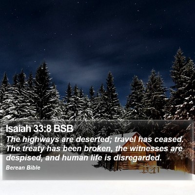 Isaiah 33:8 BSB Bible Verse Image