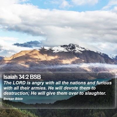 Isaiah 34:2 BSB Bible Verse Image