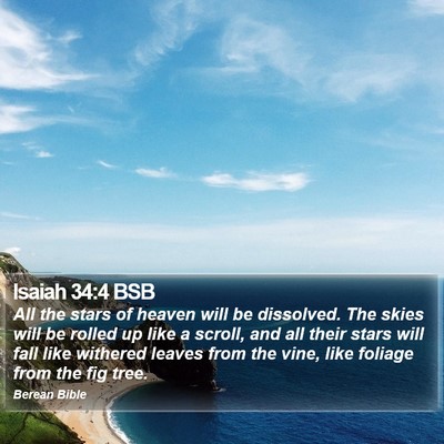 Isaiah 34:4 BSB Bible Verse Image