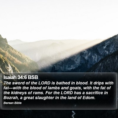 Isaiah 34:6 BSB Bible Verse Image