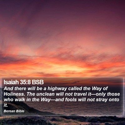 Isaiah 35:8 BSB Bible Verse Image