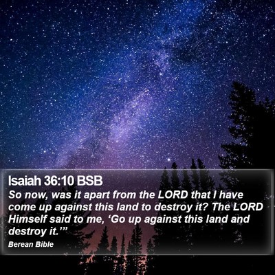 Isaiah 36:10 BSB Bible Verse Image