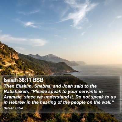 Isaiah 36:11 BSB Bible Verse Image