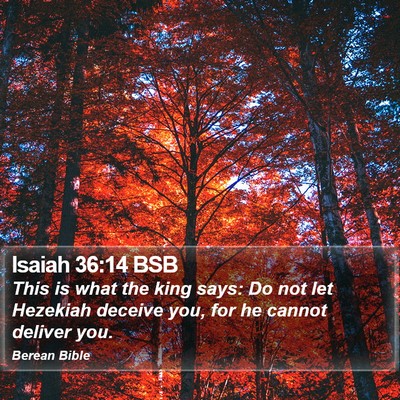 Isaiah 36:14 BSB Bible Verse Image