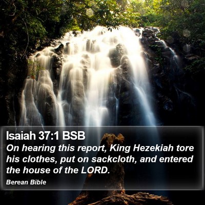 Isaiah 37:1 BSB Bible Verse Image