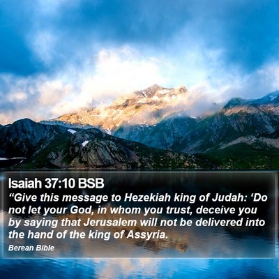 Isaiah 37:10 BSB Bible Verse Image