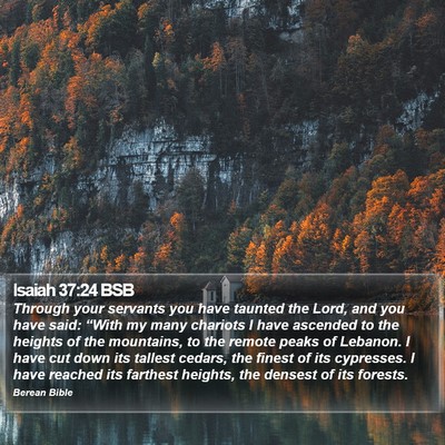 Isaiah 37:24 BSB Bible Verse Image