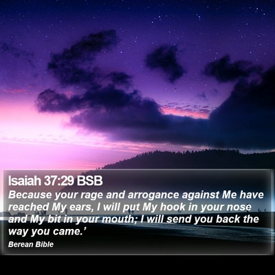 Isaiah 37:29 BSB Bible Verse Image