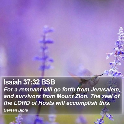 Isaiah 37:32 BSB Bible Verse Image