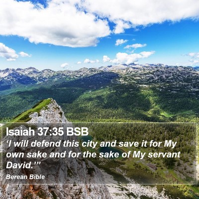 Isaiah 37:35 BSB Bible Verse Image