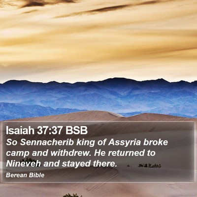 Isaiah 37:37 BSB Bible Verse Image