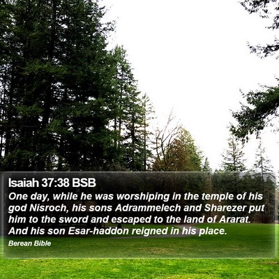 Isaiah 37:38 BSB Bible Verse Image