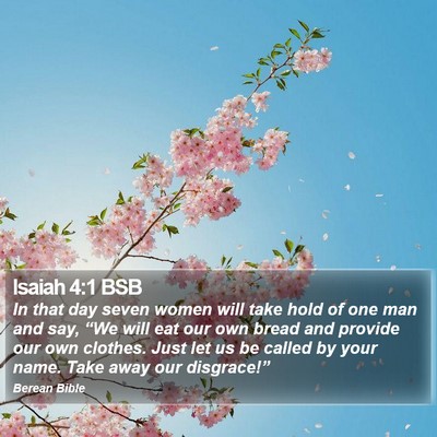 Isaiah 4:1 BSB Bible Verse Image