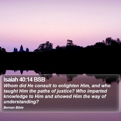 Isaiah 40:14 BSB Bible Verse Image