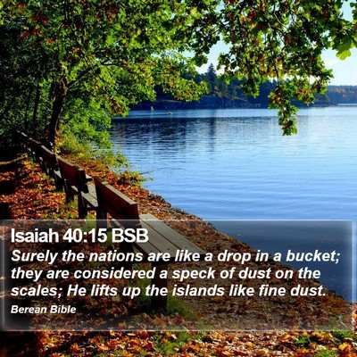 Isaiah 40:15 BSB Bible Verse Image
