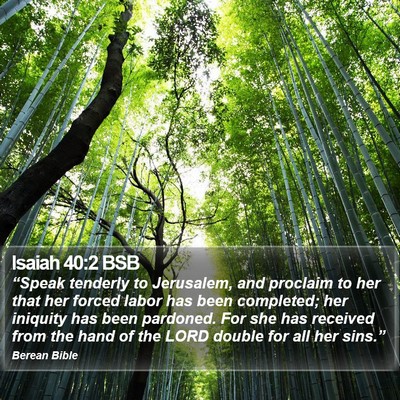 Isaiah 40:2 BSB Bible Verse Image