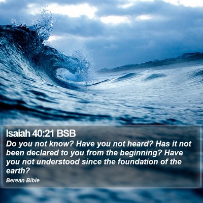 Isaiah 40:21 BSB Bible Verse Image