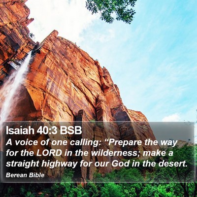 Isaiah 40:3 BSB Bible Verse Image