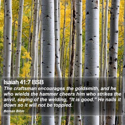 Isaiah 41:7 BSB Bible Verse Image