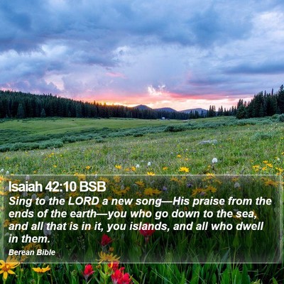 Isaiah 42:10 BSB Bible Verse Image