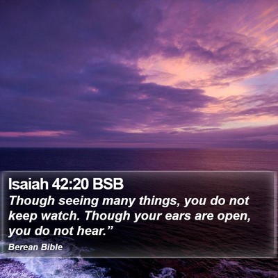 Isaiah 42:20 BSB Bible Verse Image
