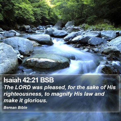 Isaiah 42:21 BSB Bible Verse Image