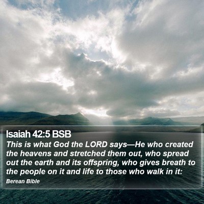 Isaiah 42:5 BSB Bible Verse Image