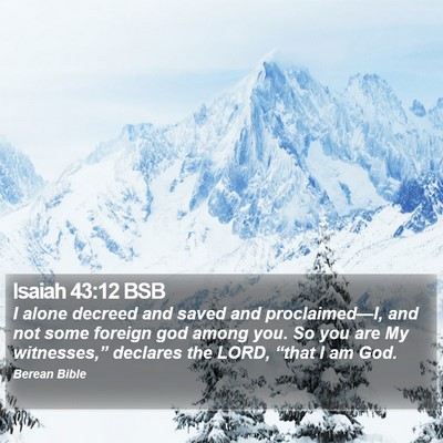 Isaiah 43:12 BSB Bible Verse Image