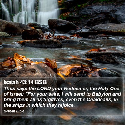 Isaiah 43:14 BSB Bible Verse Image