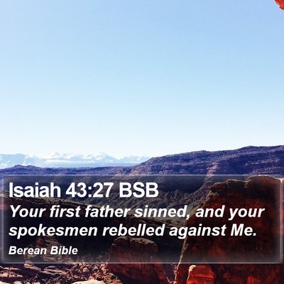 Isaiah 43:27 BSB Bible Verse Image