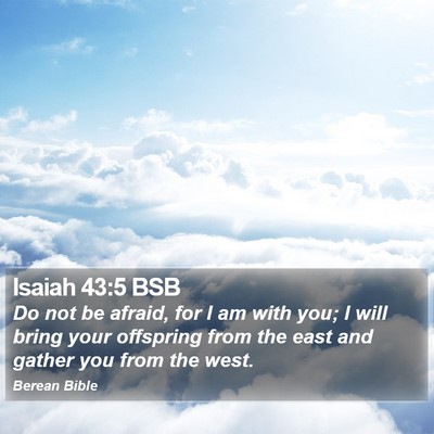 Isaiah 43:5 BSB Bible Verse Image