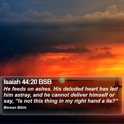 Isaiah 44:20 BSB Bible Verse Image