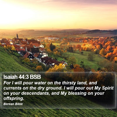 Isaiah 44:3 BSB Bible Verse Image