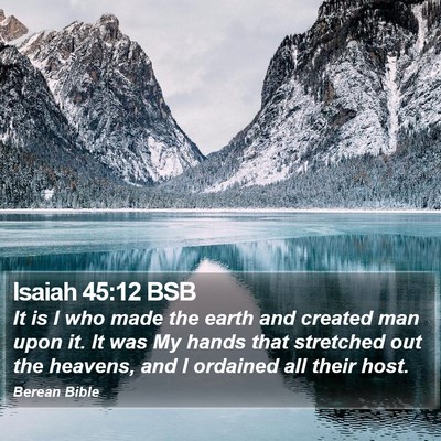 Isaiah 45:12 BSB Bible Verse Image